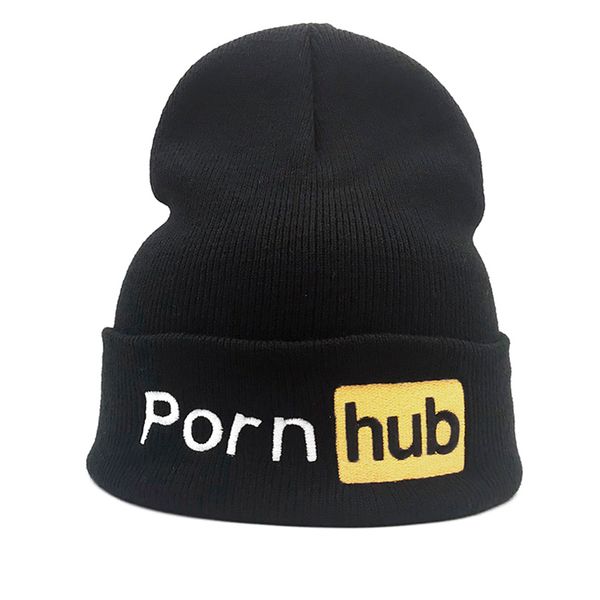 

new women man casual letter embroidery knitted hat pornhub knitting beanies cap autumn winter outdoor keep warm wool hats tg0291
