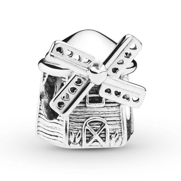 

100% 925 sterling silver beads windmill charm silver charms fits european pandora style jewelry bracelets necklace diy for women 798126, Bronze;silver