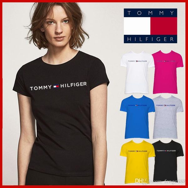 

2019 women fashion leisure time womens designer t shirts womens brand designer cotton letter t shirts designer clothes t shirt, White