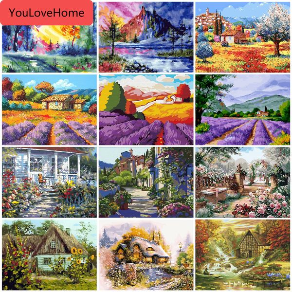 

масляная живопись по номерам дом декорации наборы рисунок холст ручная роспись diy масляная живопись раскраски картинки домашнего декора под