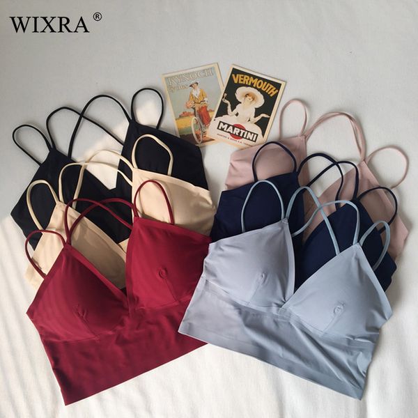 

wixra solid camis women backless strapless for ladies high street stylish bra short 2019 hot, White