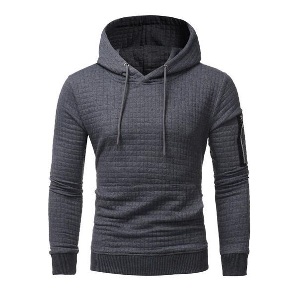 

men new high-end casual hoodie men's fashion unique korean style long-sleeved sweatshirt fashion male clothing elastic, Black
