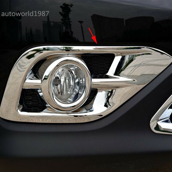 

2pcs chrome front fog light lamp bezel cover trim for honda cr-v crv 2012 -2014