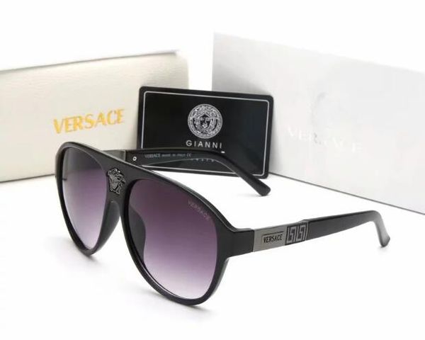 

1pcs classic pilot sunglasses designer brand mens womens sun glasses eyewear gold metal grglass lenses brown cas 81440, White;black