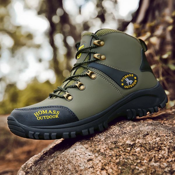 

men mountain hiking shoes durable waterproof tactical boots antislip outdoor trail climbing shoes trekking sneakers men