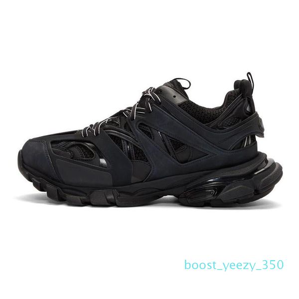 

luxury designer casual shoes triple s track 3.0 brand grey orange yellow men women casual shoes platform sports sneakers b35, Black