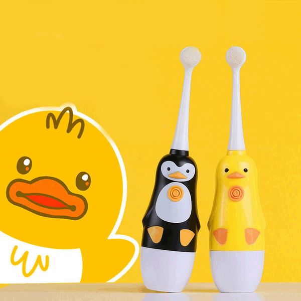 

little yellow duck children cartoon electric toothbrush 3-6-12 years old child soft fur full automatic sonic toothbrush y3801