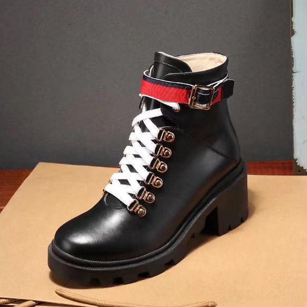 Leather ankle boot with sylvie web replica outlet