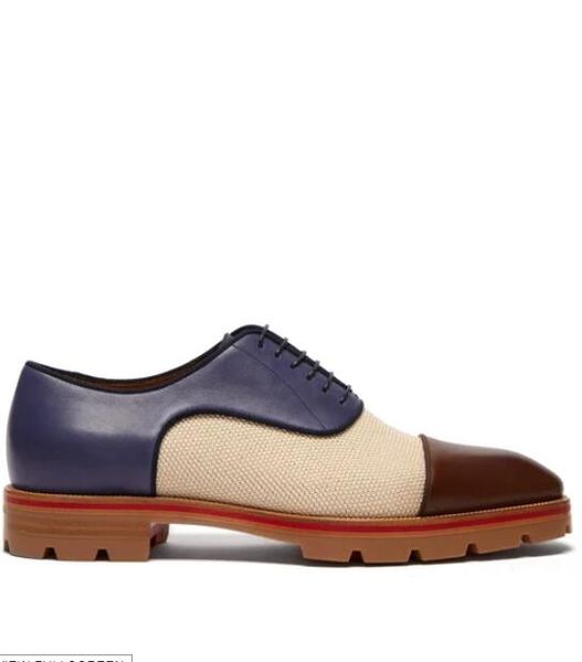 

джентльмен идеальное красное дно hubertus холст и кожа оксфорд обувь, роскошные мужские дизайнерские зашнуровать волочение подошва человек м, Black