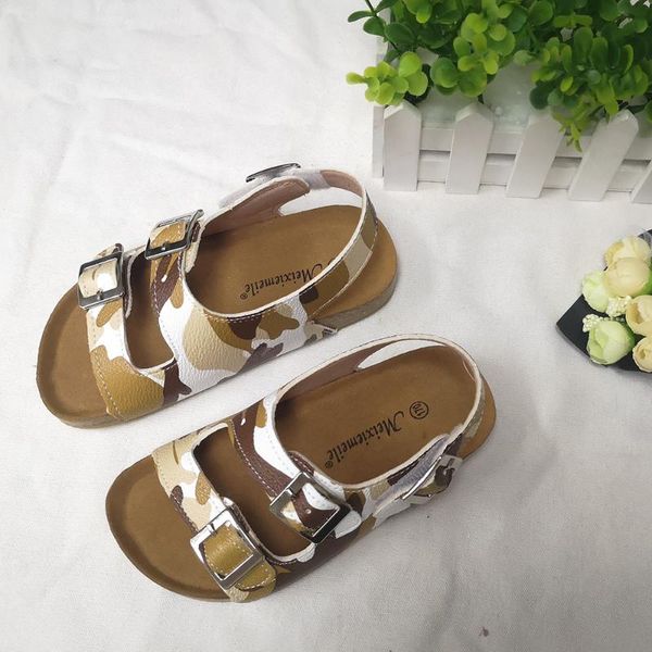 

kid's sandals girl summer for boys students school pu sandals style flat baby boy's beach shoe, Black;red