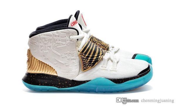 

authentic concepts x kyrie 6 gs golden mummy men basketball shoes turquoise cherry red man sports sneakers cv5572-149 with box