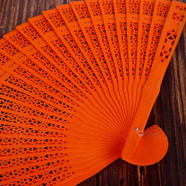 

8 inch chinese japanese folding fan original wooden hand flower bamboo pocket fan for home decor party decoration