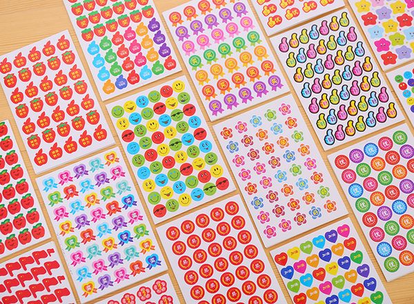 

wholesale reward stickers smile star fruit stickers promotion gift cartoon stickers for students