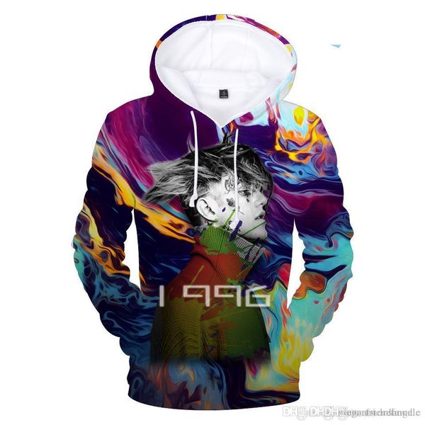 

lil peep souvenir fleece hoodies men women 3d designer sweatshirts fashion pullovers, Black