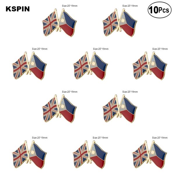 

uk & philippines lapel pin flag badge brooch pins badges 10pcs a lot, Gray