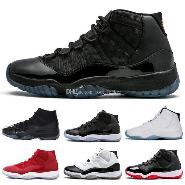 

2020 new concord 11 high 45 11s bred cap and gown gym chicago space jams mens basketball shoes sports retro designer sneakers shoes, Black;red