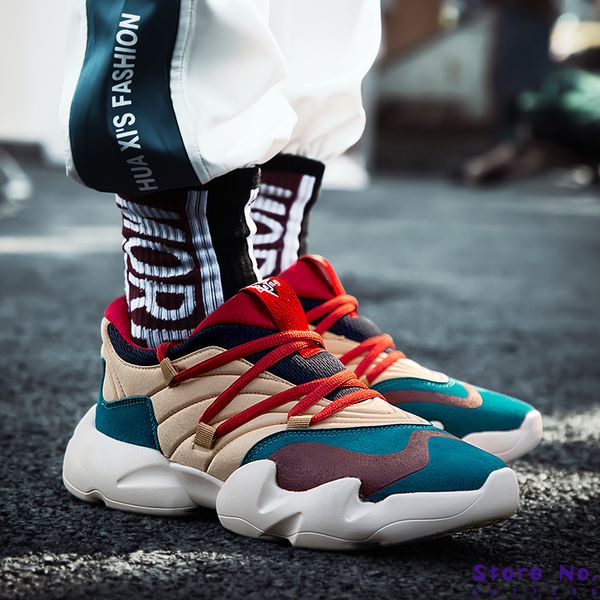 

vintage dad men sneakers 2020 new kanye west hip hop dancing light breathable men casual shoes sneakers zapatos hombre, Black