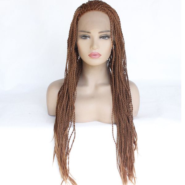 30 Blonde Lace Front Wigs Fully Hand Tied Synthethic Hair Braided