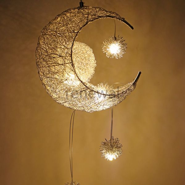 Modern Pendant Ceiling Lamps Moon Star Chandelier Children Bedroom