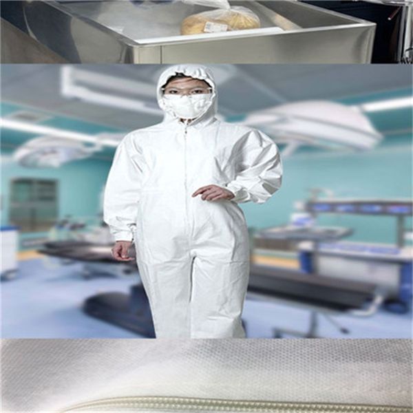 

Disposable Protective Suit Dustproof Hazmat Suits Protection Coveralls Apparel Adult Unisex Free Size Easy To Use 27he H1