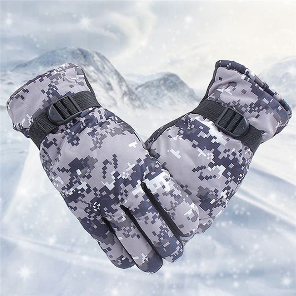 

random color winter full finger thermal gloves practical durable men women windproof ourdoor sports cycling ski snowboard gloves