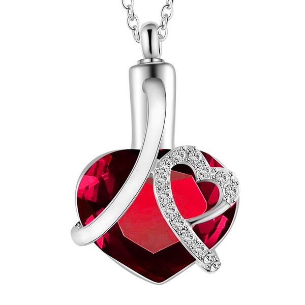 

commemorative heart shaped necklace openable hair pendant, ash storage, Silver