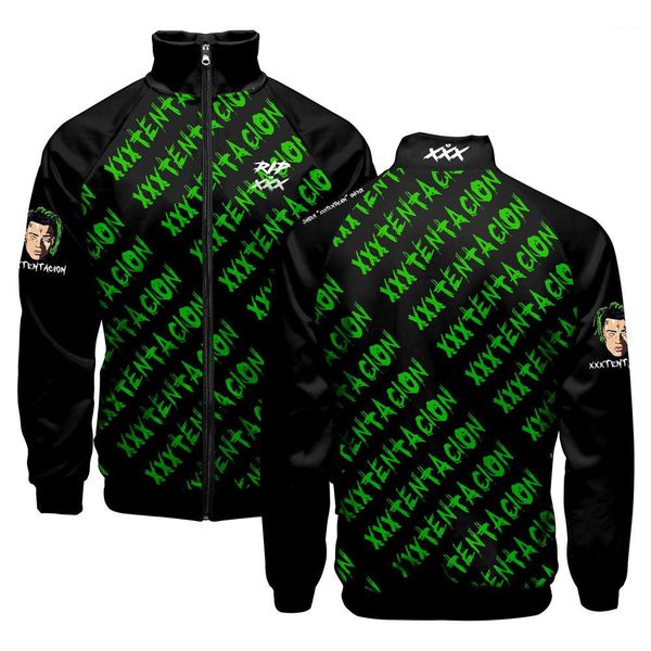 

baseball letters designer sweatshirts spring autumn clothing pullovers stand collar xxxtentacion men hoodies teenager, Black