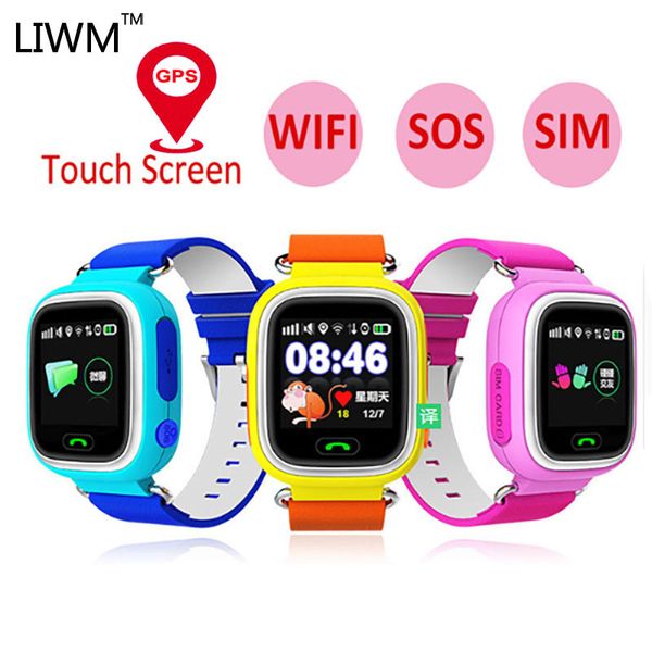 

q90 gps child smart watch phone position children watch wifi color touch screen gps positioning sos baby kid smart watch q50 q80, Slivery;brown
