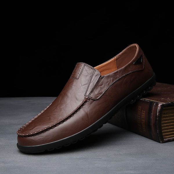 

real leather soft bottom soft leather 100,000 pairs] breathable men's shoes men's comfortable casual shoes zzxp3 cd, Black