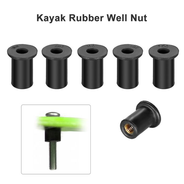 

6pcs m4 / m5 / m6 kayak rubber well nuts fastener wellnuts kayak accessories rubber + brass