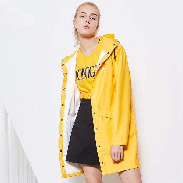 

winter women jacket fashion autumn solid rain jacket outdoor plus waterproof hooded raincoat windproof coats jackets famale, Blue;black