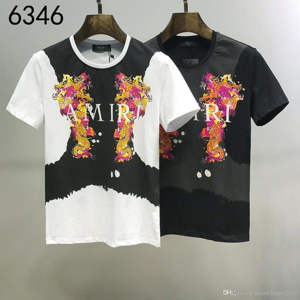 

los angeles fashion designers amiri t-shirt #007 usa off mens women summer short sleeve streetwear luxuries punk rock white tees medusa
