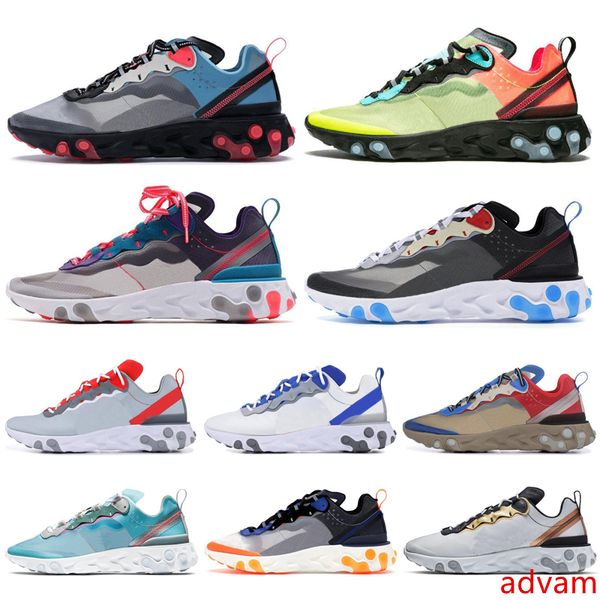 

2019 react element 87 55 men women running shoes anthracite light bone triple black white red orbit fashion mens trainers sports sneaker
