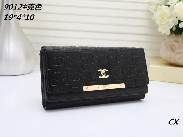 

Famous Designer Brand New Genuine Leather Lambskin Caviar Quilted Flap Purse Long Wallet Card Holder With NO Box M0005