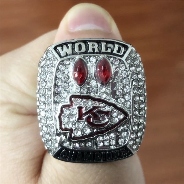 

2020 kansas city c h i e f s football world championship ring ing, Golden;silver