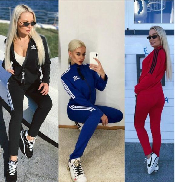

high-quality women two piece outfits designers sports suit female high waist long pants a2 adidas 2 pcs letter printed tracksuit, Gray