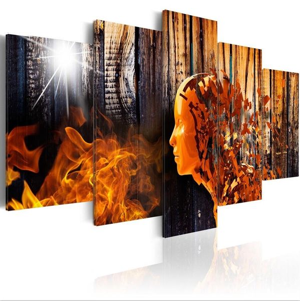 

5pcs abstract people modern canvas painting picture print landscape home decoration abstract wall art oil painting gift no frame