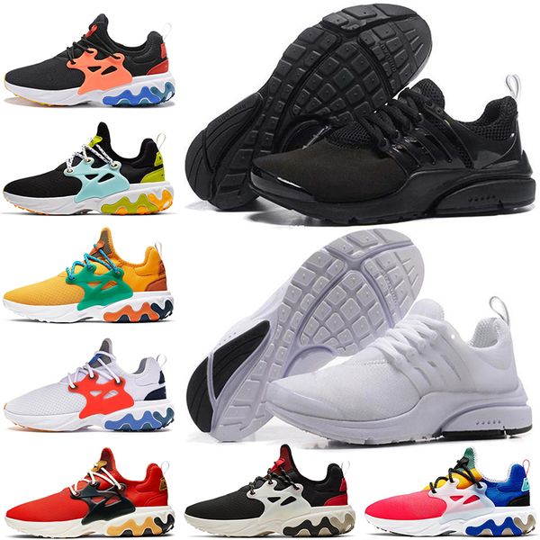 

presto classic color triple black white men women trianer breathable sport shoes presto react brutal honey strawberry shake sneakers, White;red