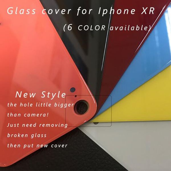 

new easy change back cover glass rear housing for iphone xr xs max battery door body adhesive replacement with big hole 5pcs