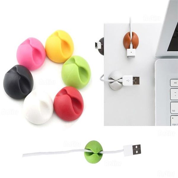 Cabo Winder Organizer Cable Clipe Desk Tidy Organizador Fio Cordão USB CARREGANDO CORD CORD CORDE OS PORTADOR ORGANIZADOR TABELA SEGURA