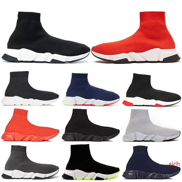 

speed trainer mid triple black red sock shoes men women chaussette fashion luxury designer women shoes trainers sneakers
