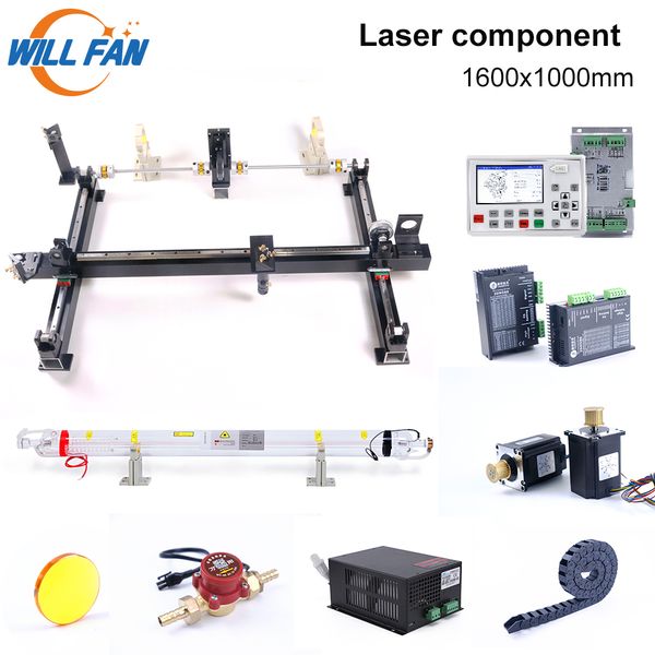Will Fan 1600x1000mm DIY 80W100W Kit Laser Guia Linear Todo Mecânico AWC708S Montar Máquina de Gravura de Cortador Laser CNC CO2