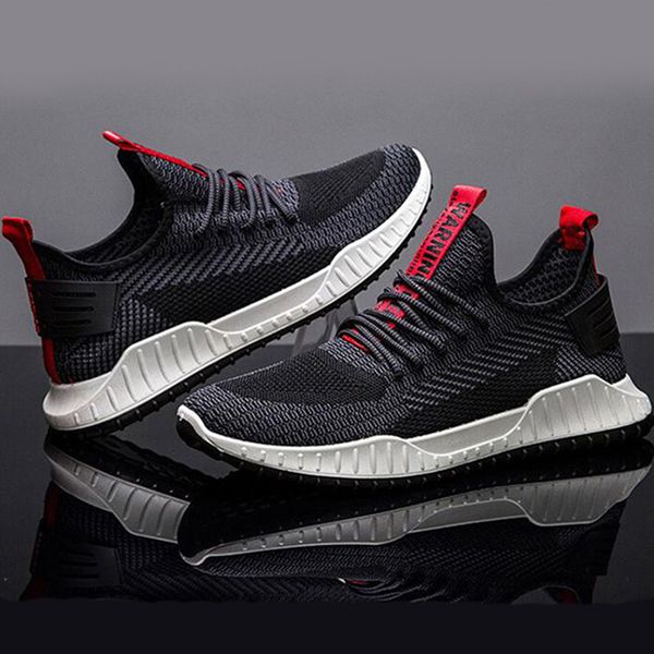 

2020 men breathable running shoes black grey khaki fashion mens trainer men athletic sports sneaker size 39-44 style 1