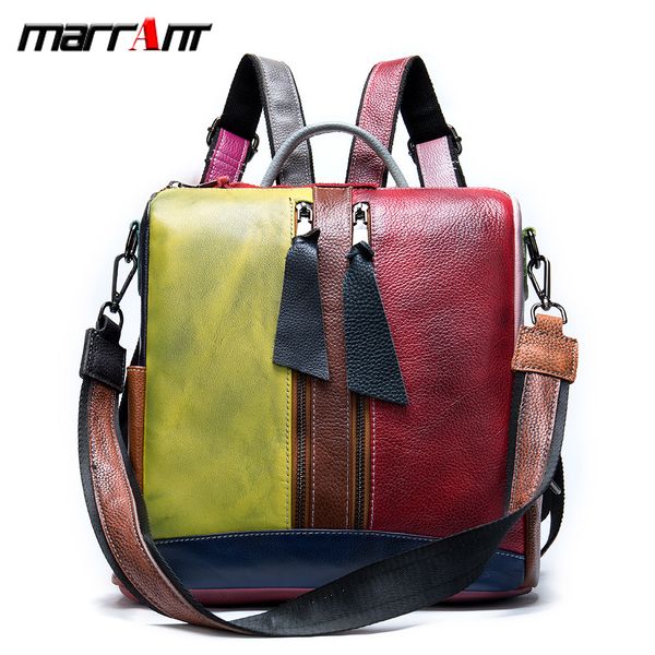 

barrel bag, leather trendy lady's shoulder bag, euro-american hand-polished backpack, multi-functional single-shoulder bag