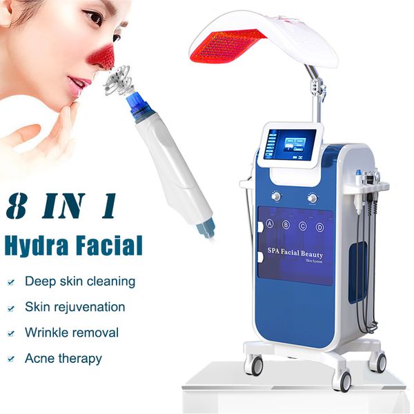

multifunctional hydra therapy water facial skin dermabrasion peeling diamond microdermabrasion facial tissue machine pdt led lights