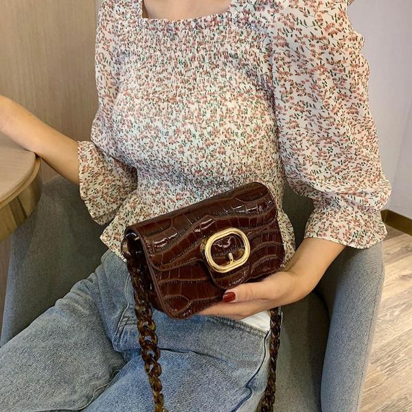 

luxury stone pattern pu leather crossbody bags for women 2020 small shoulder messenger bags female chain handbags purses