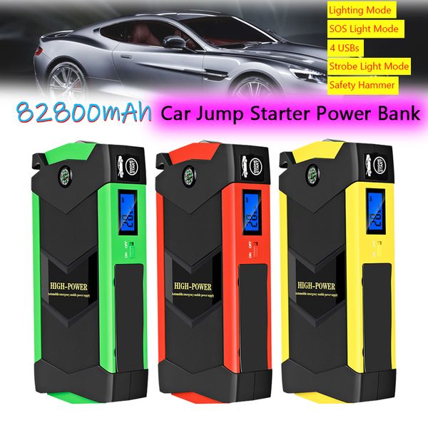 

car battery charger jump starter with air inflator 82800mah portable car jump starter 12v 600a universal mobile power bank