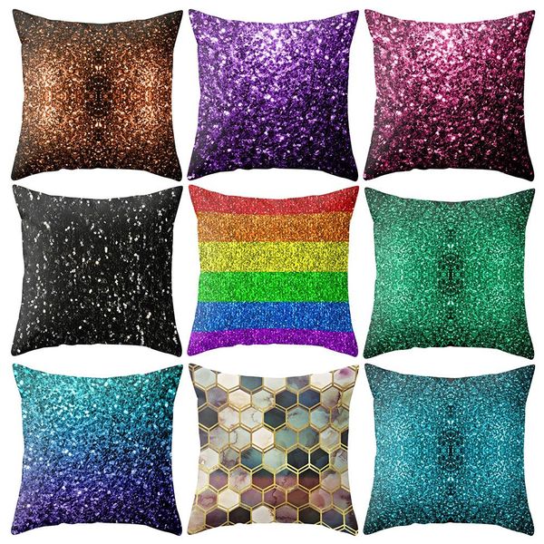 Sequin Effect Cushion Cover Sofa Bed Home Decoration Car Bed Throw