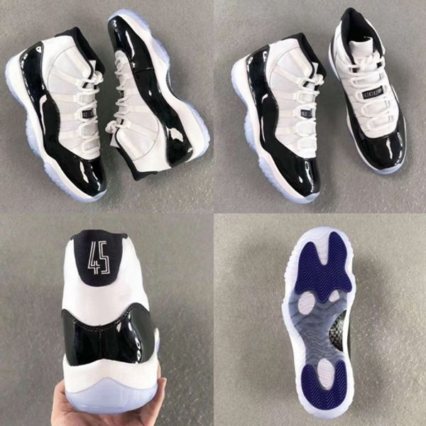 

Новый Конкорд 45 баскетбольная обувь для мужчин 11 11s XI черный белый AAA качество Мужские спортивные кроссовки Кроссовки с оригинальным размером коробки 8-13