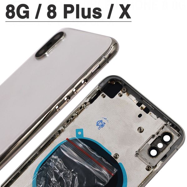

для iphone 8g 8p plus x xr xs max задняя крышка + рамка среднего шасси + сим-карта полный корпус корпуса